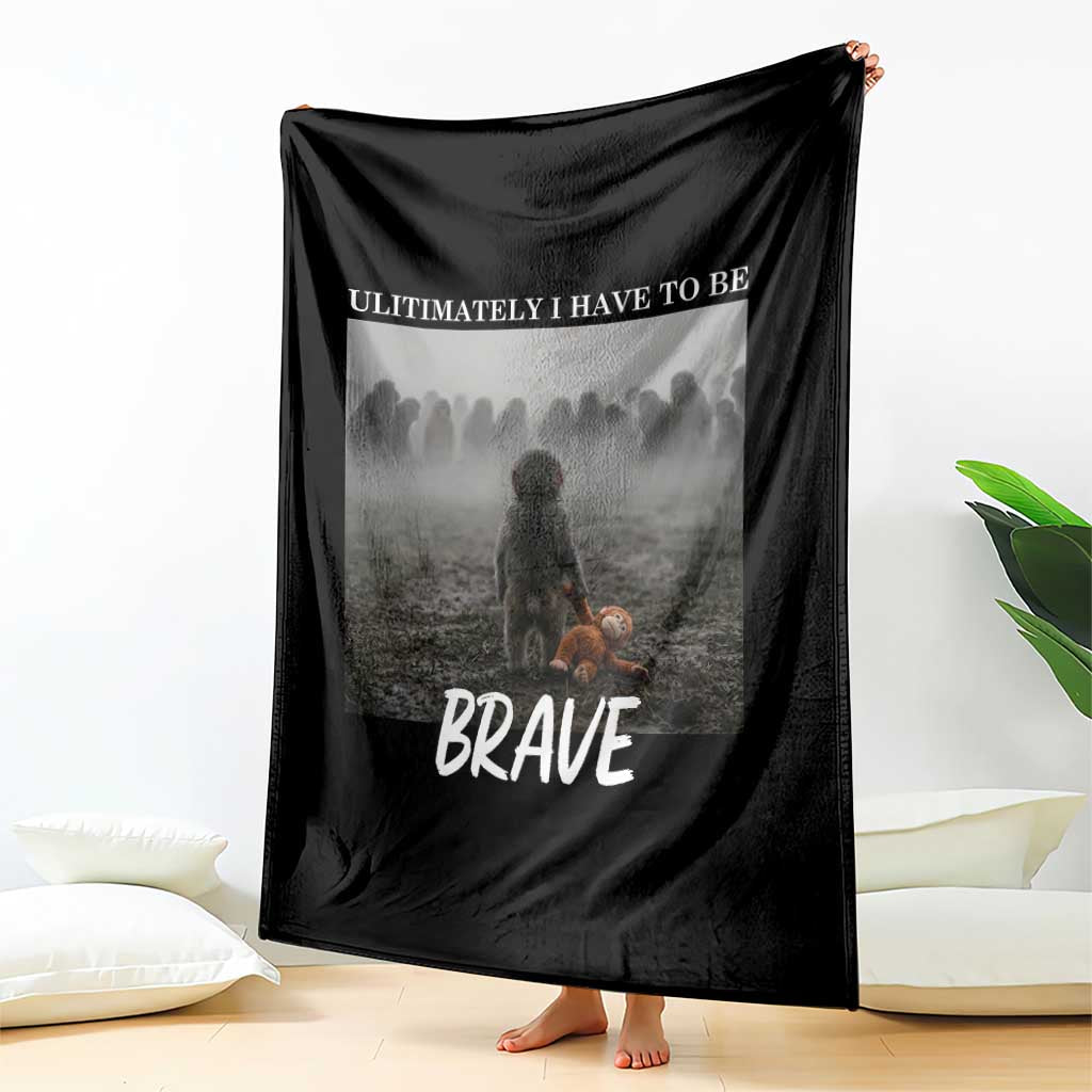 Sad Punch Monkey Throw Blanket Ultimately I Have To Be Brave TS14 Print Your Wear