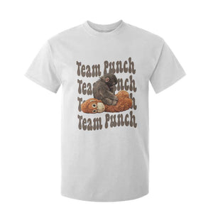 Team Punch Monkey T Shirt For Kid Baby Monkey And Plush Toy Viral TS14 White Print Your Wear