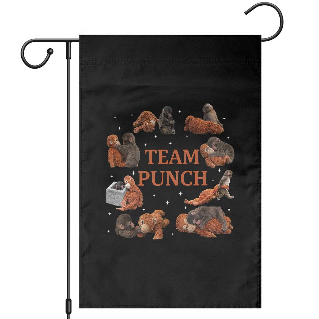 Team Punch Monkey Garden Flag Viral Baby Monkey Meme TS14 Black Print Your Wear