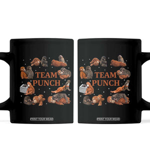Team Punch Monkey Coffee Mug Viral Baby Monkey Meme TS14 Black Print Your Wear