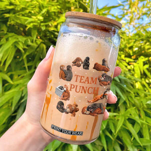 Team Punch Monkey Glass Can Viral Baby Monkey Meme TS14 Black Print Your Wear