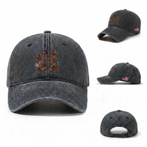Team Punch Monkey Washed Cotton Baseball Cap Viral Baby Monkey Meme TS14 Washed Cap Universal Fit Dark Gray Print Your Wear