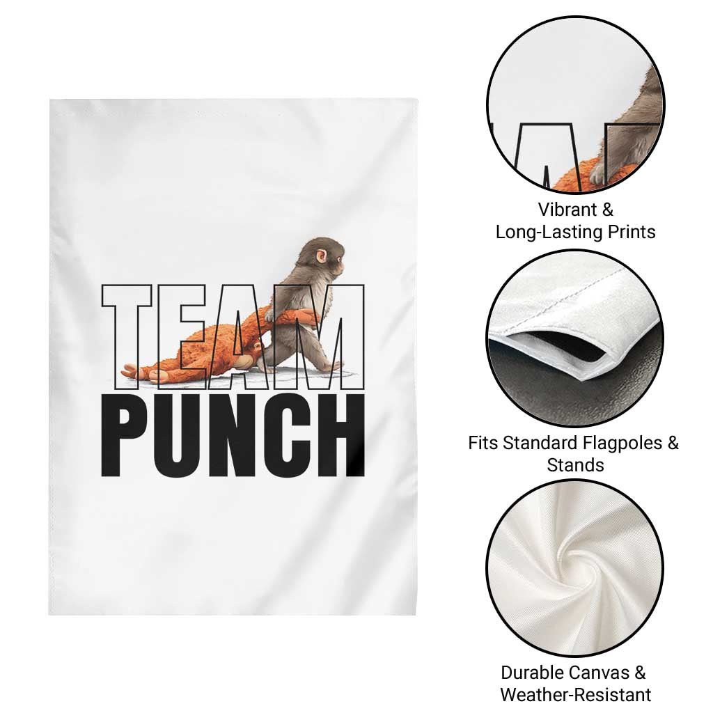 Team Punch Monkey Garden Flag Viral Trend Baby Monkey Meme TS14 Print Your Wear