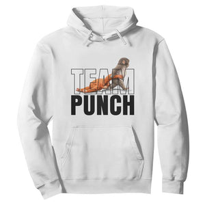 Team Punch Monkey Hoodie Viral Trend Baby Monkey Meme TS14 White Print Your Wear