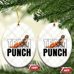 Team Punch Monkey Ceramic Ornament Viral Trend Baby Monkey Meme TS14 Print Your Wear