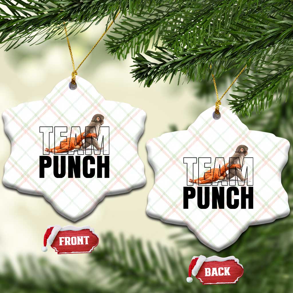 Team Punch Monkey Ceramic Ornament Viral Trend Baby Monkey Meme TS14 Print Your Wear