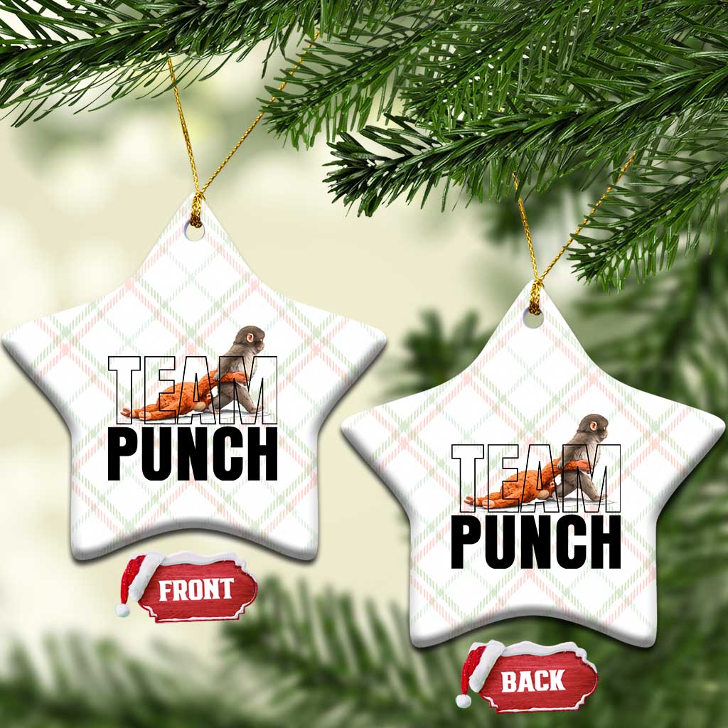Team Punch Monkey Ceramic Ornament Viral Trend Baby Monkey Meme TS14 Print Your Wear