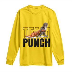 Team Punch Monkey Long Sleeve Shirt Viral Trend Baby Monkey Meme TS14 Daisy Print Your Wear