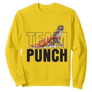 Team Punch Monkey Sweatshirt Viral Trend Baby Monkey Meme TS14 Daisy Print Your Wear