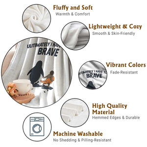 Punch Monkey And Nihilist Penguin Viral Throw Blanket Ultimately I Have To Be Brave TS14 Print Your Wear