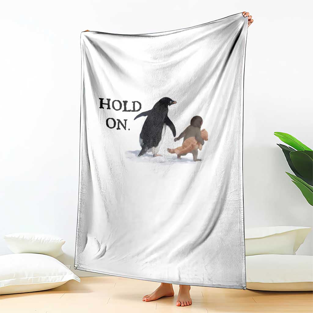 Baby Monkey Punch Viral Trend Throw Blanket Hold On TS14 Print Your Wear