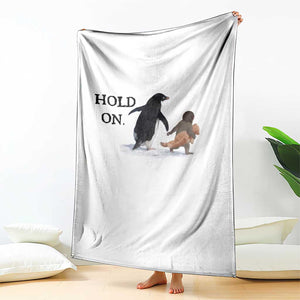 Baby Monkey Punch Viral Trend Throw Blanket Hold On TS14 Print Your Wear