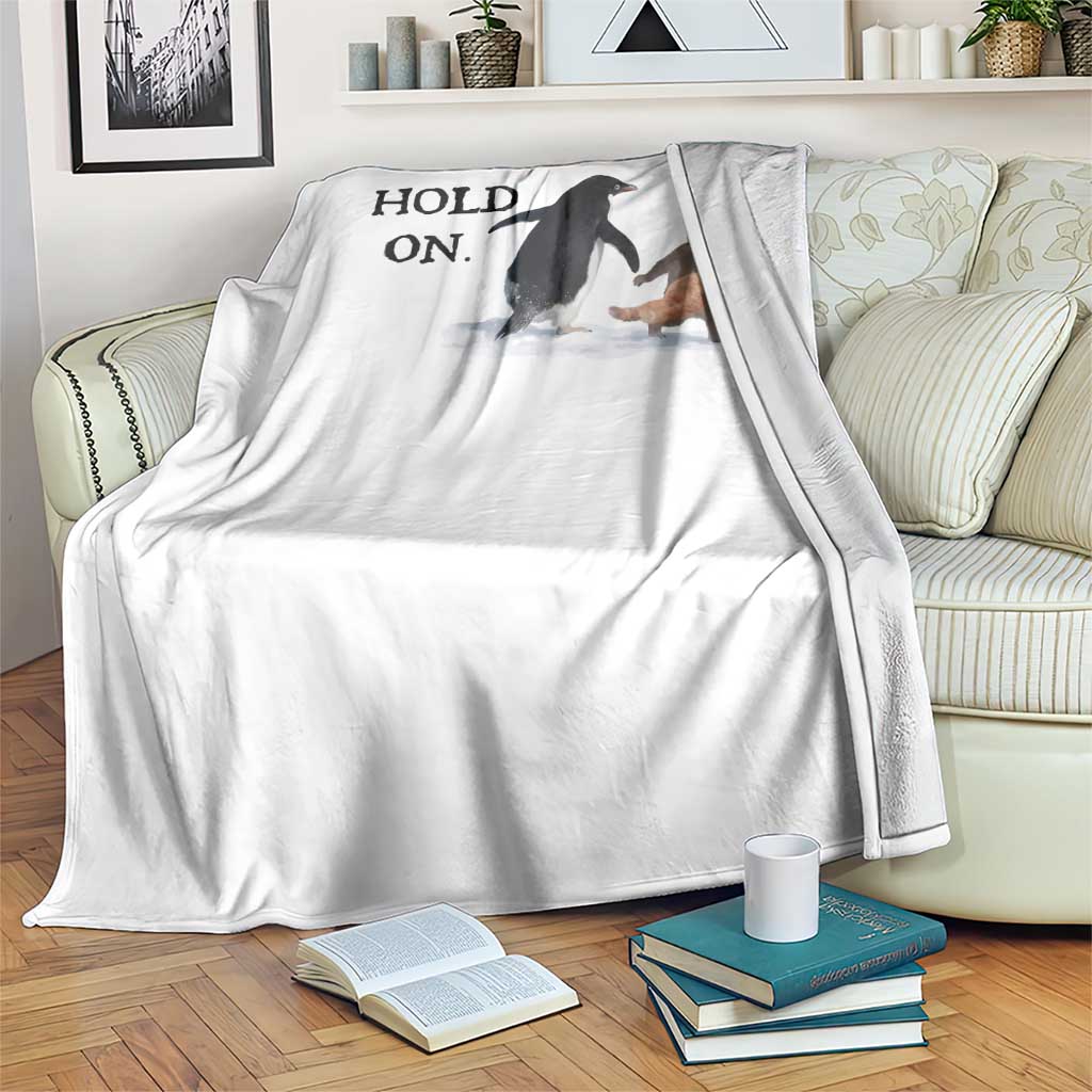 Baby Monkey Punch Viral Trend Throw Blanket Hold On TS14 Print Your Wear