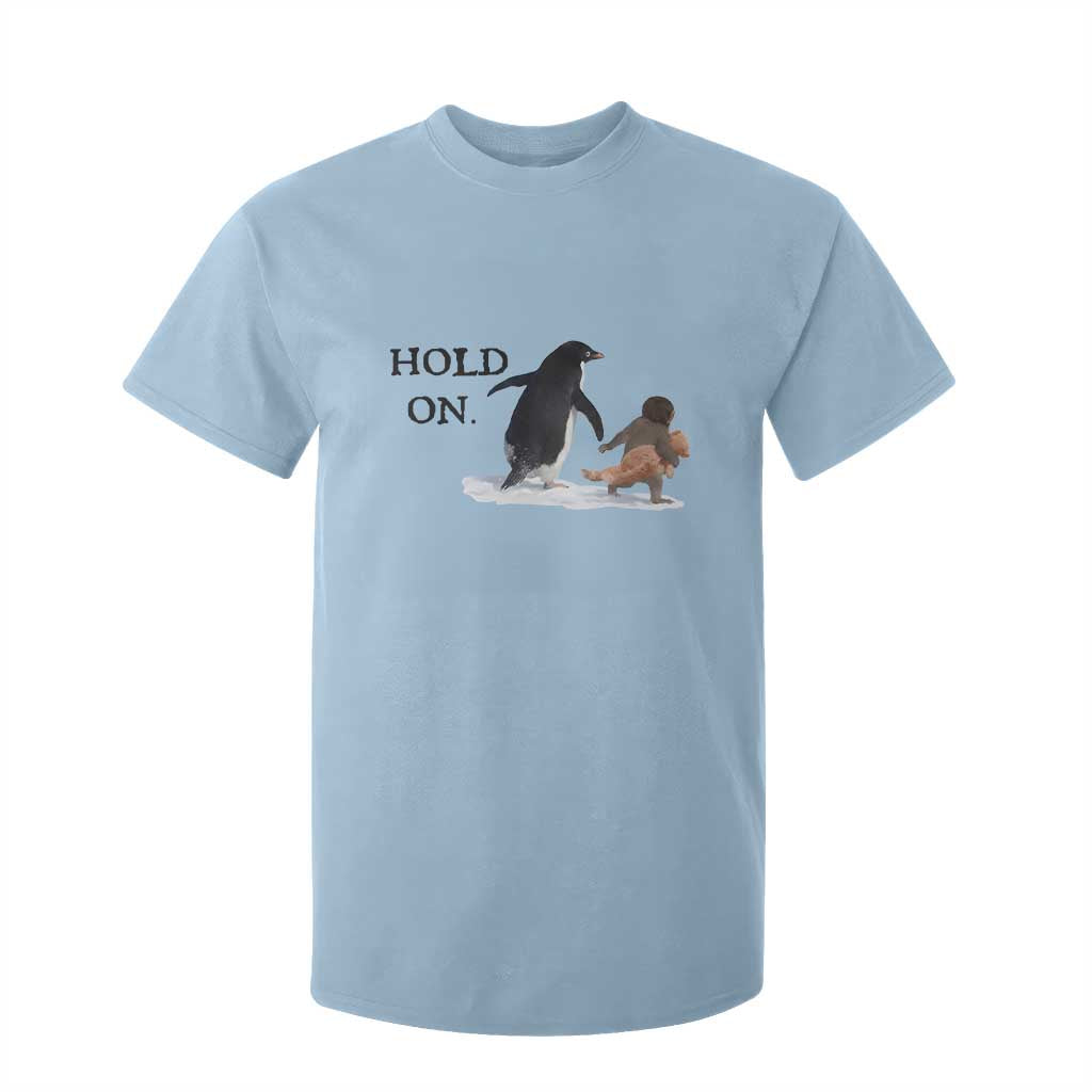 Baby Monkey Punch Viral Trend T Shirt For Kid Hold On TS14 Light Blue Print Your Wear