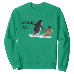 Baby Monkey Punch Viral Trend Sweatshirt Hold On TS14 Irish Green Print Your Wear