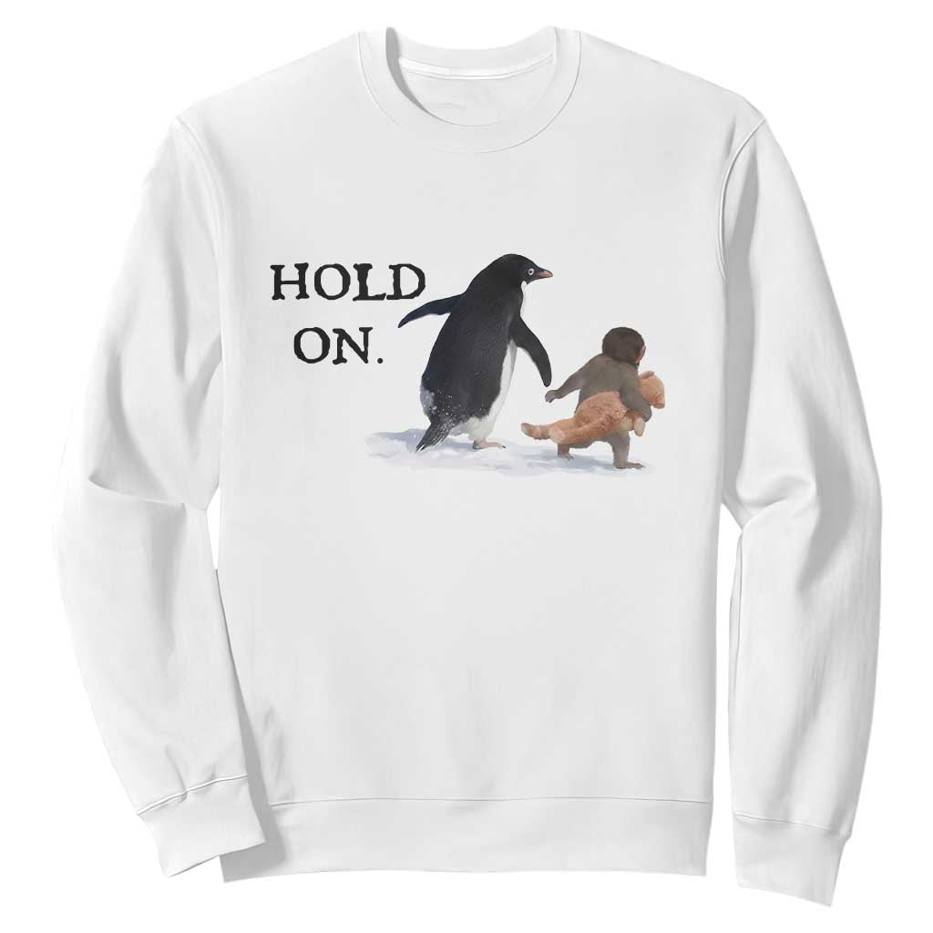Baby Monkey Punch Viral Trend Sweatshirt Hold On TS14 White Print Your Wear