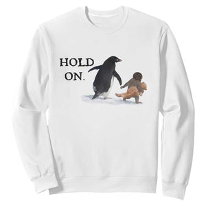 Baby Monkey Punch Viral Trend Sweatshirt Hold On TS14 White Print Your Wear