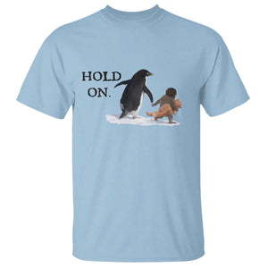 Baby Monkey Punch Viral Trend T Shirt Hold On TS14 Light Blue Print Your Wear