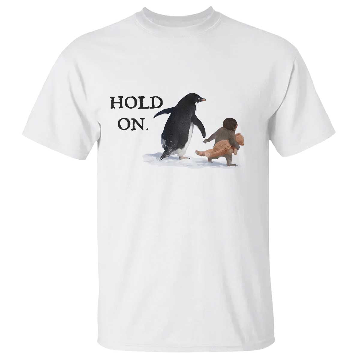 Baby Monkey Punch Viral Trend T Shirt Hold On TS14 White Print Your Wear