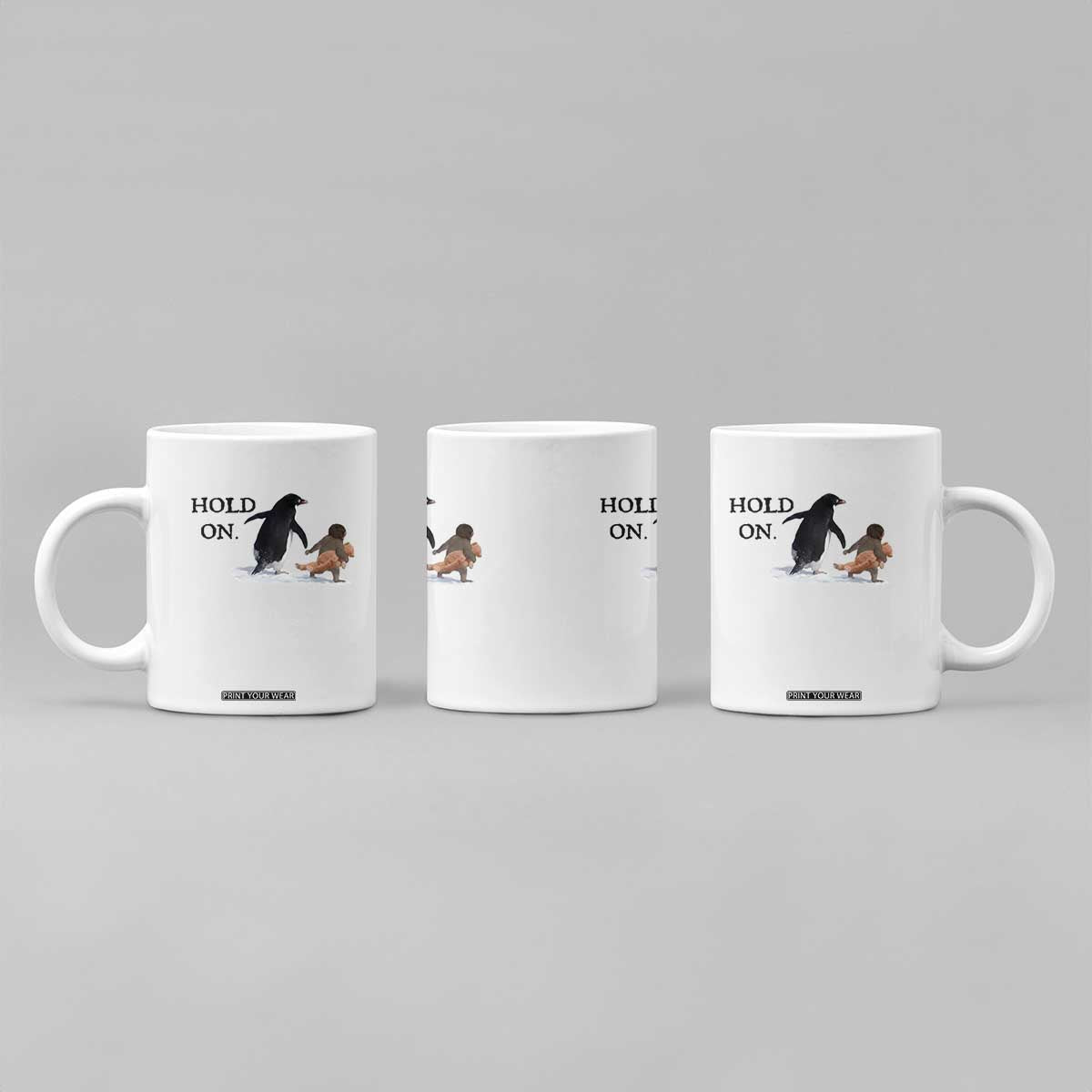 Baby Monkey Punch Viral Trend Coffee Mug Hold On TS14 Print Your Wear