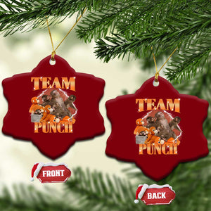 Viral Punch Monkey Ceramic Ornament Cute Baby Monkey With Plush Toy Meme TS14 Print Your Wear