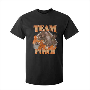 Viral Punch Monkey T Shirt For Kid Cute Baby Monkey With Plush Toy Meme TS14 Black Print Your Wear