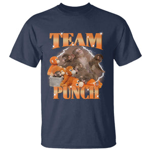 Viral Punch Monkey T Shirt Cute Baby Monkey With Plush Toy Meme TS14 Navy Print Your Wear