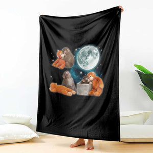 Baby Monkey Punch Throw Blanket Team Punch Monkey Viral Trend TS14 Print Your Wear