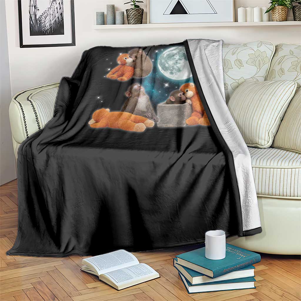 Baby Monkey Punch Throw Blanket Team Punch Monkey Viral Trend TS14 Print Your Wear