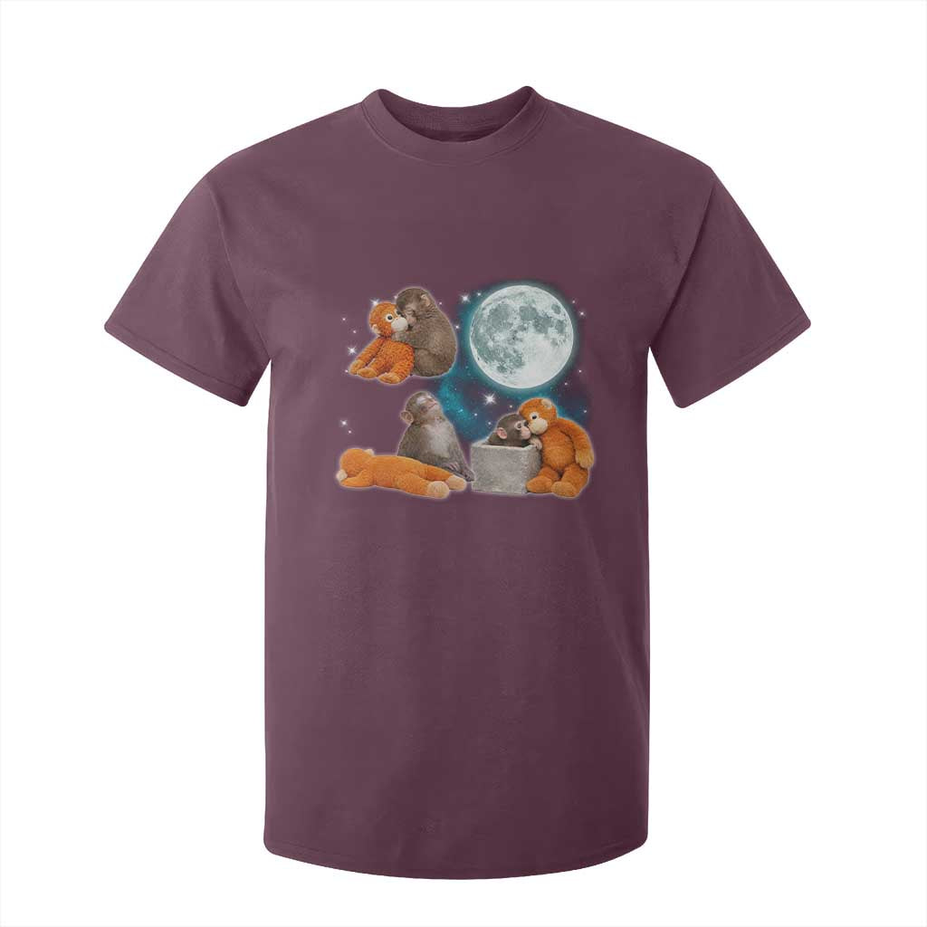 Baby Monkey Punch T Shirt For Kid Team Punch Monkey Viral Trend TS14 Maroon Print Your Wear