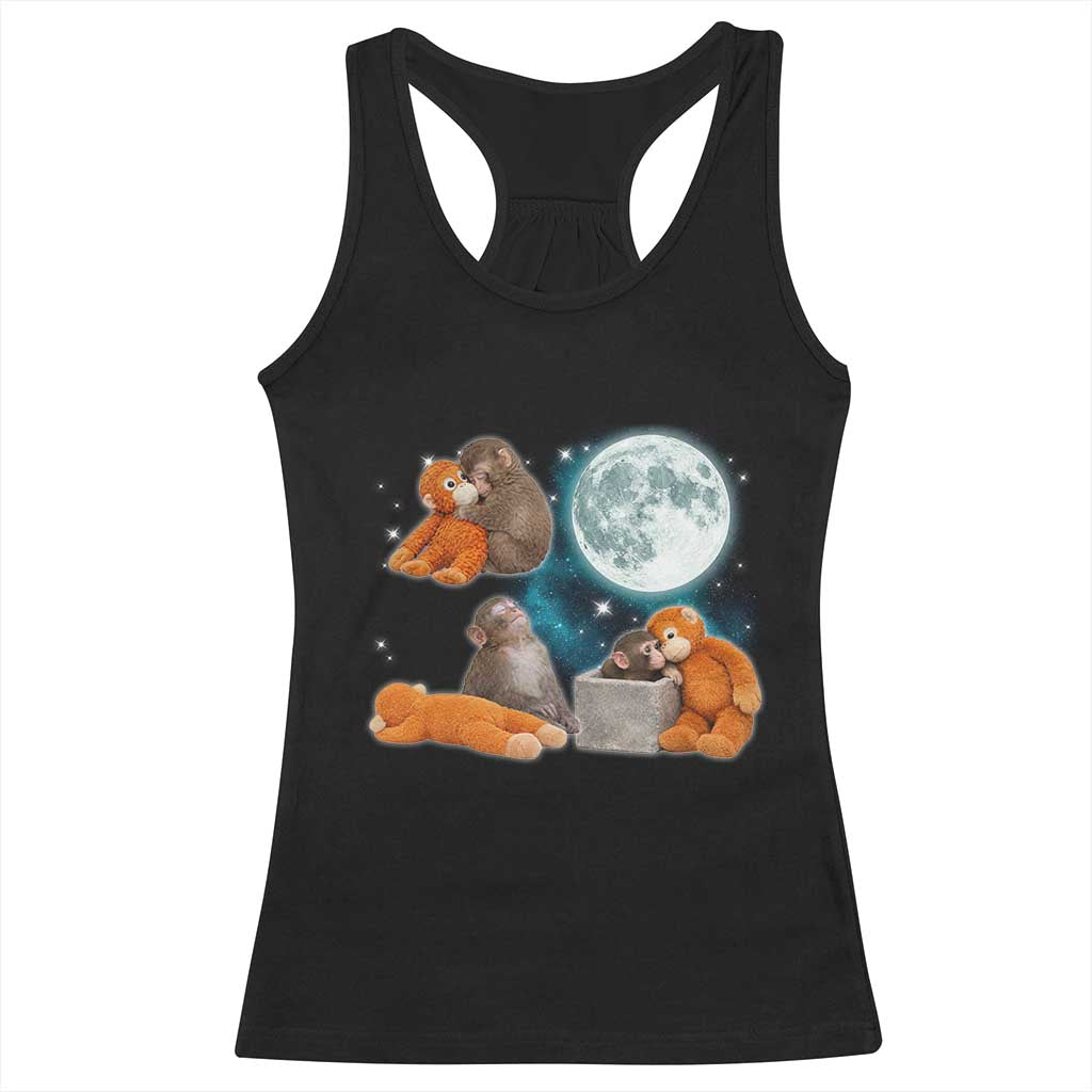 Baby Monkey Punch Racerback Tank Top Team Punch Monkey Viral Trend TS14 Black Print Your Wear