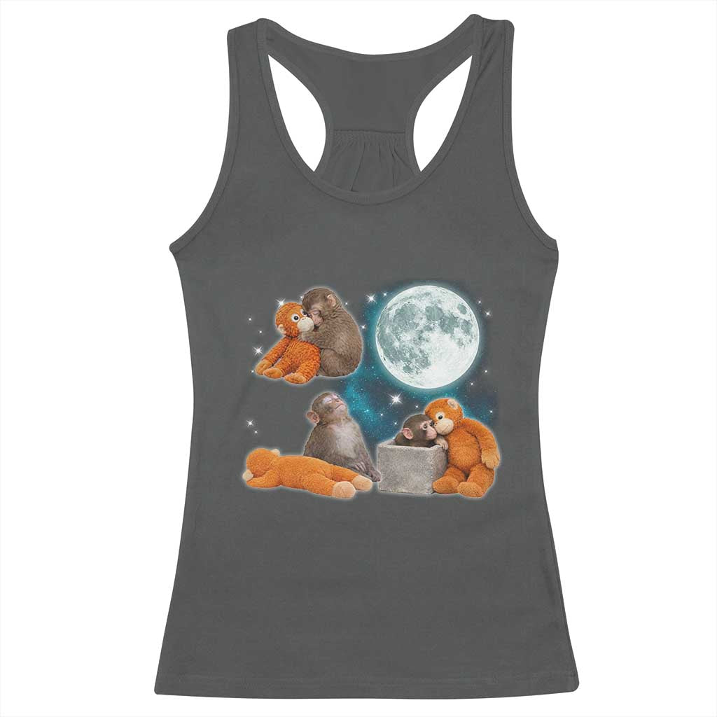 Baby Monkey Punch Racerback Tank Top Team Punch Monkey Viral Trend TS14 Dark Heather Print Your Wear
