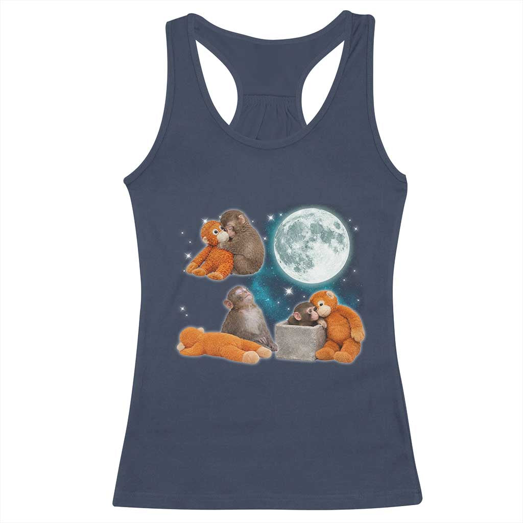 Baby Monkey Punch Racerback Tank Top Team Punch Monkey Viral Trend TS14 Navy Print Your Wear