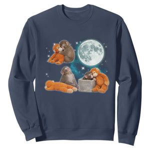 Baby Monkey Punch Sweatshirt Team Punch Monkey Viral Trend TS14 Navy Print Your Wear