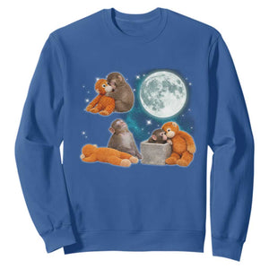Baby Monkey Punch Sweatshirt Team Punch Monkey Viral Trend TS14 Royal Blue Print Your Wear