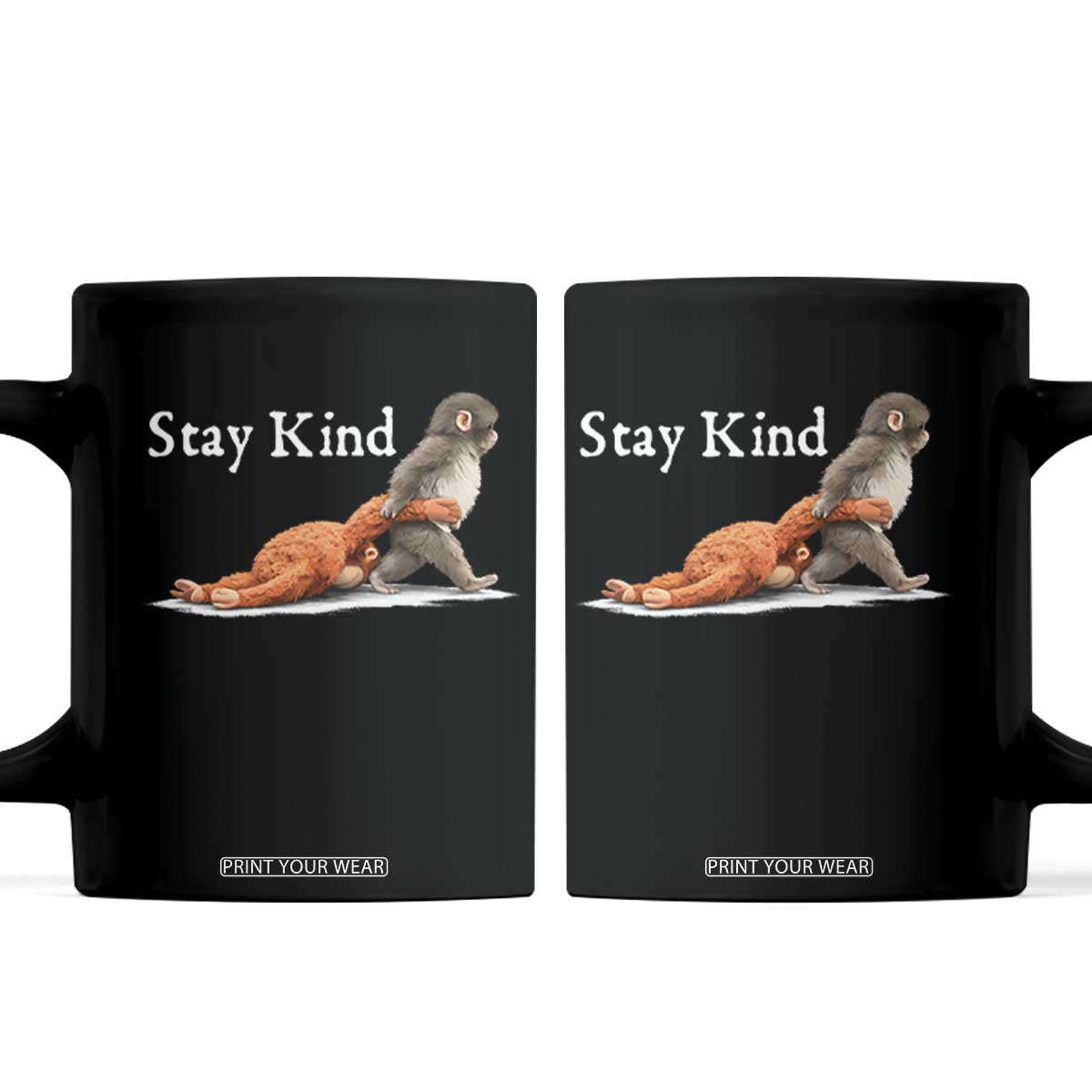 Punch Monkey Viral Trend Coffee Mug Stay Kind TS14 Black Print Your Wear
