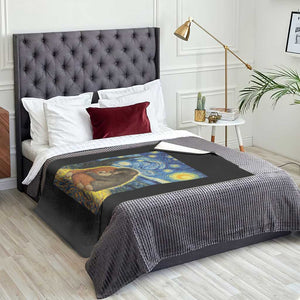 Punch Monkey Starry Night Viral Trend Throw Blanket TS14 Print Your Wear