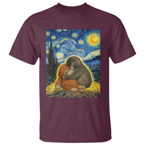 Punch Monkey Starry Night Viral Trend T Shirt TS14 Maroon Print Your Wear
