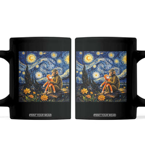 Baby Monkey Punch Starry Night Viral Trend Coffee Mug TS14 Black Print Your Wear