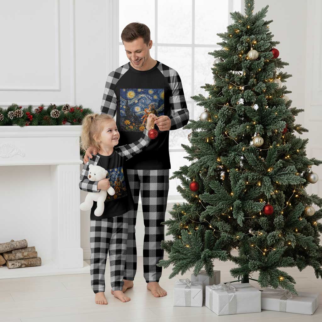 Baby Monkey Punch Starry Night Viral Trend Plaid Pajama Set TS14 White Plaid Print Your Wear