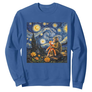 Baby Monkey Punch Starry Night Viral Trend Sweatshirt TS14 Royal Blue Print Your Wear