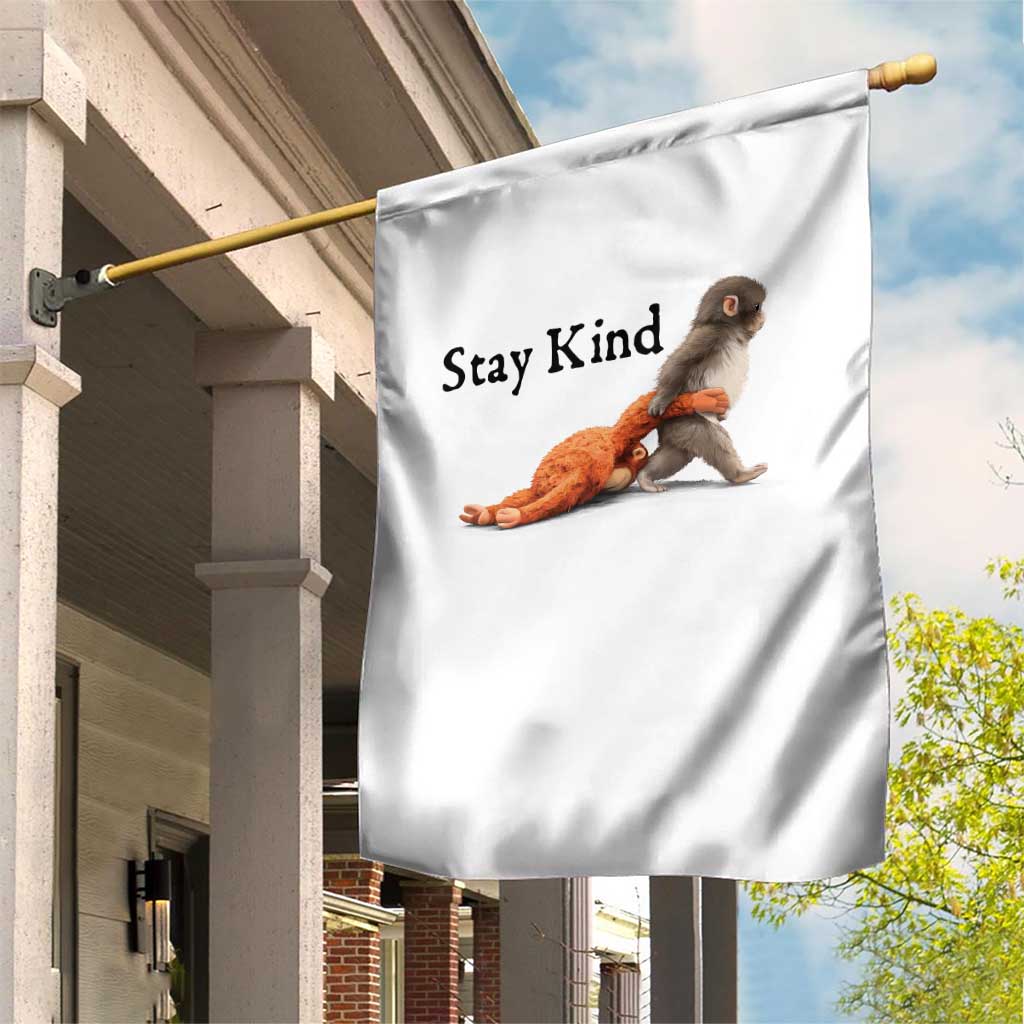 Punch The Monkey Meme Garden Flag Stay Kind TS14 Print Your Wear