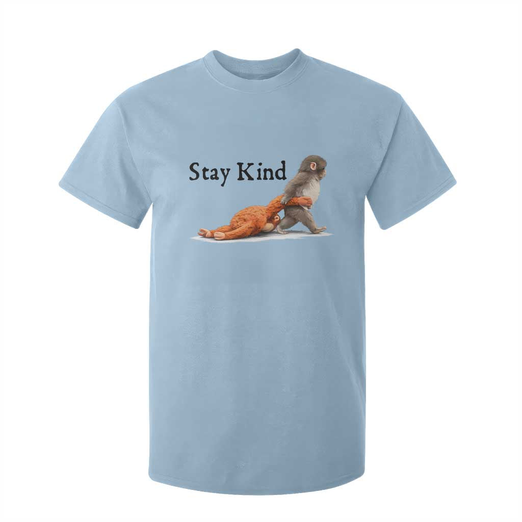 Punch The Monkey Meme T Shirt For Kid Stay Kind TS14 Light Blue Print Your Wear