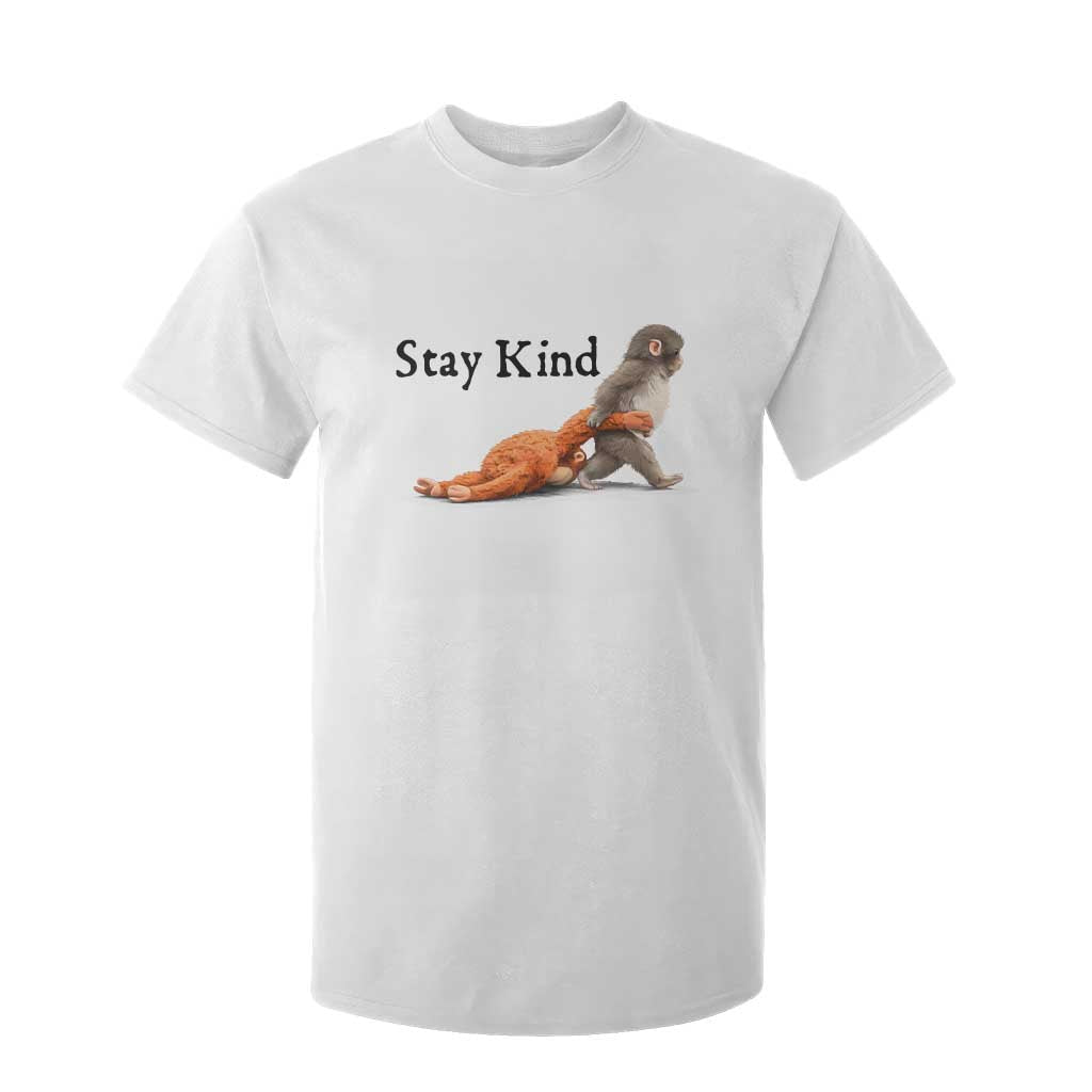 Punch The Monkey Meme T Shirt For Kid Stay Kind TS14 White Print Your Wear