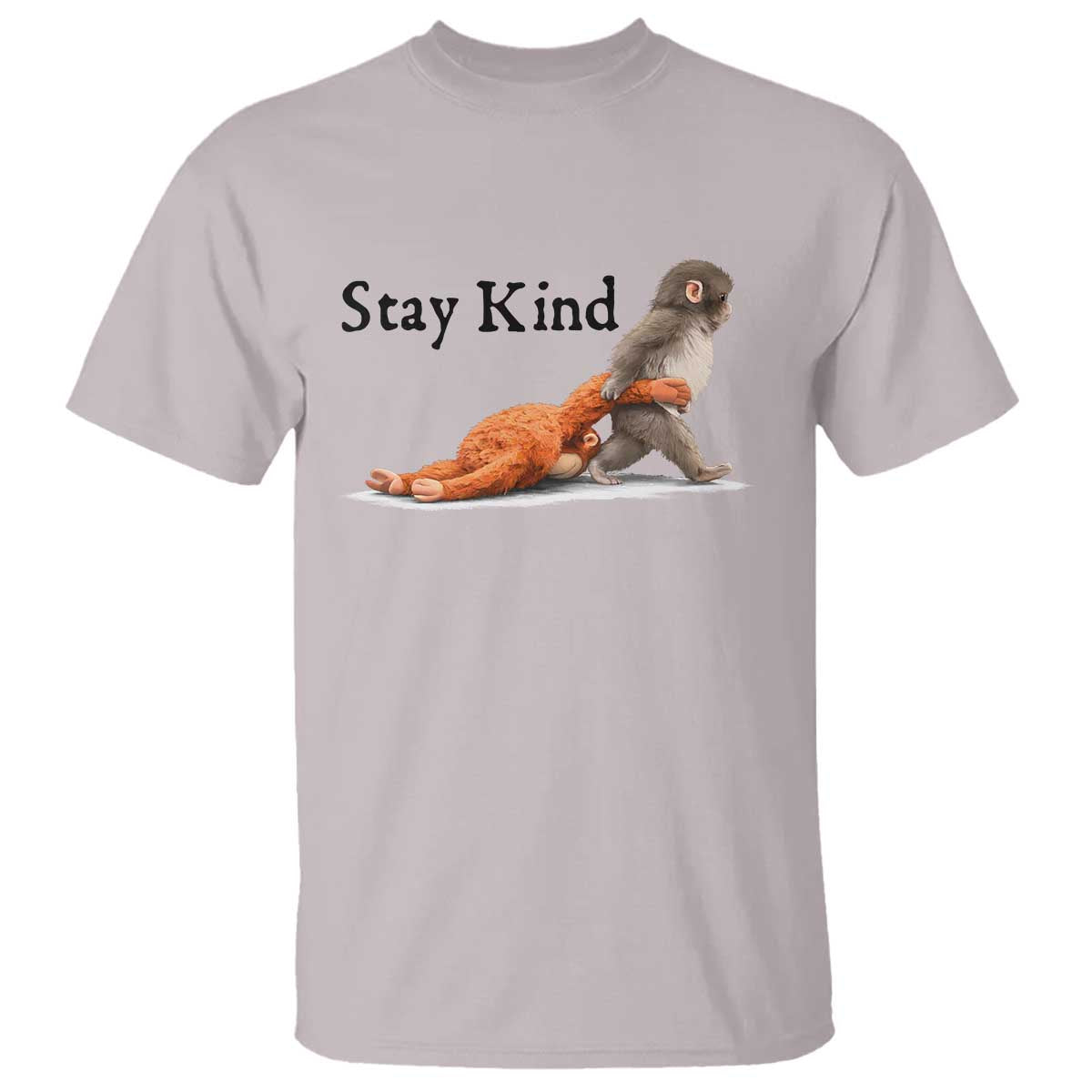 Punch The Monkey Meme T Shirt Stay Kind TS14 Ice Gray Print Your Wear