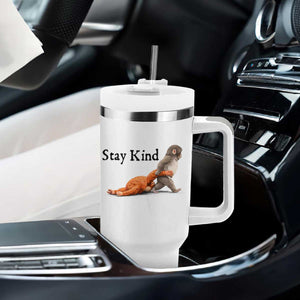 Punch The Monkey Meme Tumbler With Handle Stay Kind TS14 Print Your Wear