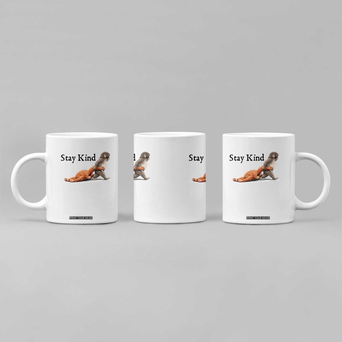 Punch The Monkey Meme Coffee Mug Stay Kind TS14 Print Your Wear