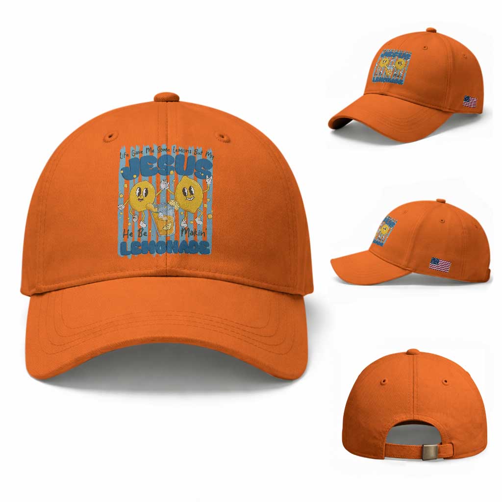 Jesus Lemonade Baseball Cap Life Gave Me Some Lemons TS14 Baseball Cap Universal Fit Orange Print Your Wear