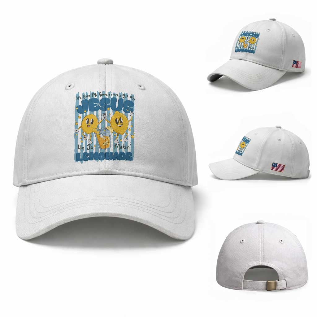 Jesus Lemonade Baseball Cap Life Gave Me Some Lemons TS14 Baseball Cap Universal Fit White Print Your Wear