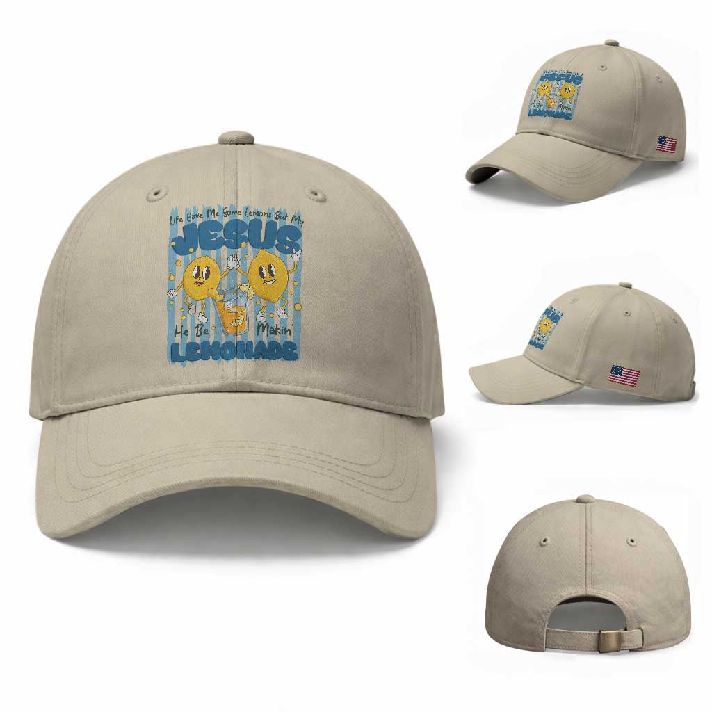 Jesus Lemonade Baseball Cap Life Gave Me Some Lemons TS14 Baseball Cap Universal Fit Beige Print Your Wear